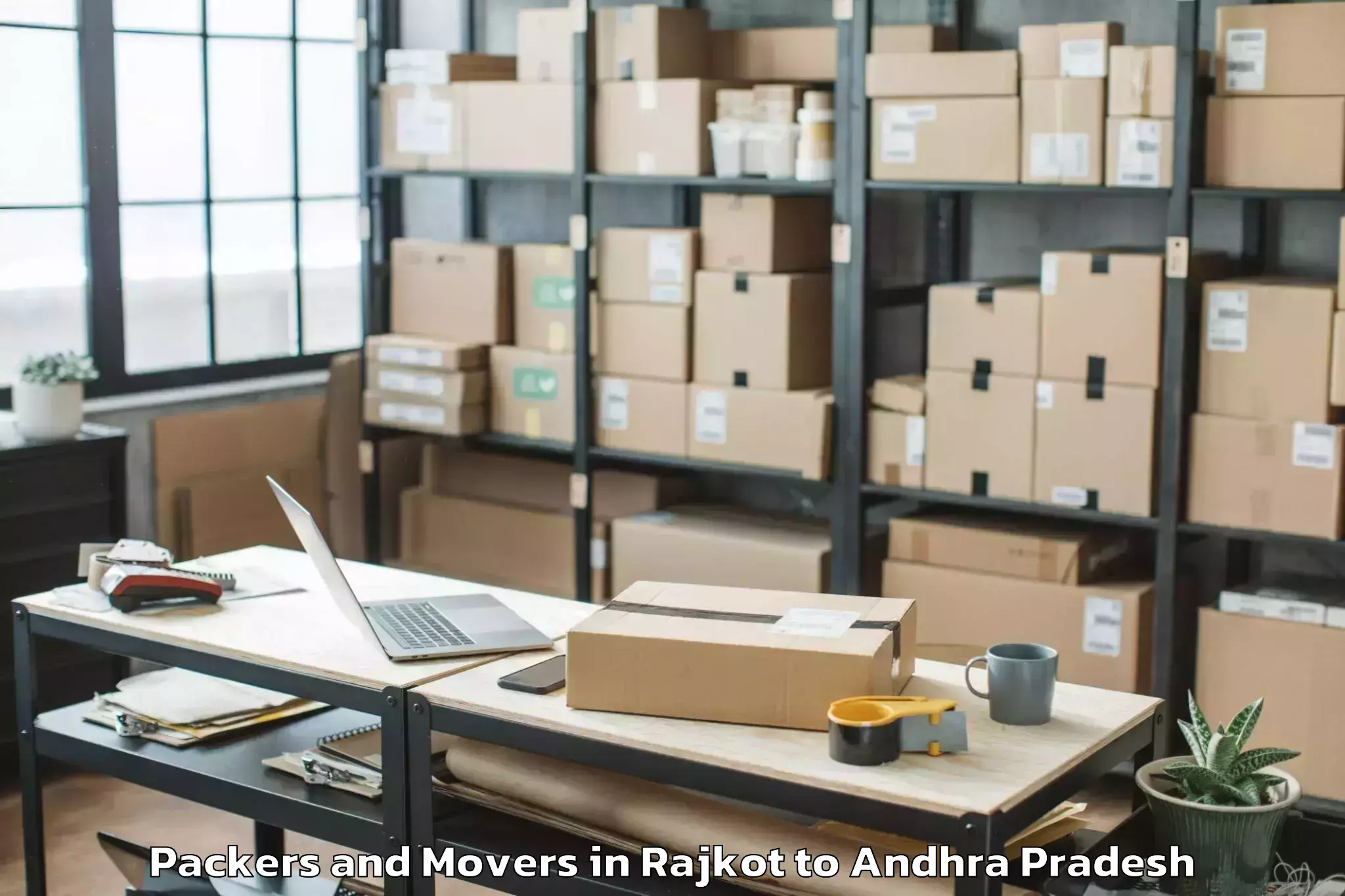 Professional Rajkot to Nuzendla Packers And Movers